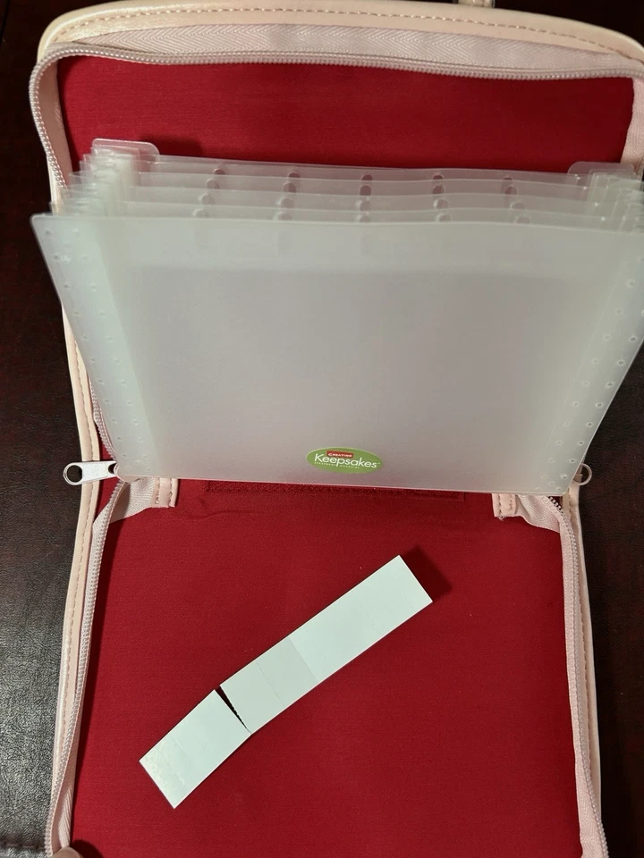 Создание сувениры для скрапбукинга сумка с короткими ручками устроитель w/молния красный новый 8 5/8» X 6 3/4» - Изображение 2 из 3