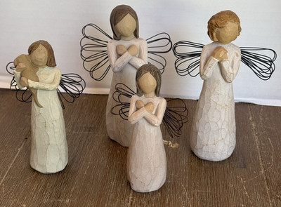 Lot of Willow Tree Angels (4)/ Friendship/Love/Wishes