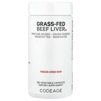 Codeage, Grass-Fed Beef Liver, Leber von grasgefütterten Rindern, 180 Kapseln
