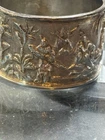Antique Chinese Silver Hand Chased Detailed Buddha jungle Scene Napkin Ring
