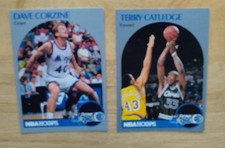 Orlando Magic 1990-91 NBA Hoops - Dave Corzine #217+ Terry Catledge
