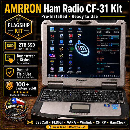 AMRRON Toughbook CF-31 Ham Radio Linux Kit Touchscreen HamClock Digital Modes