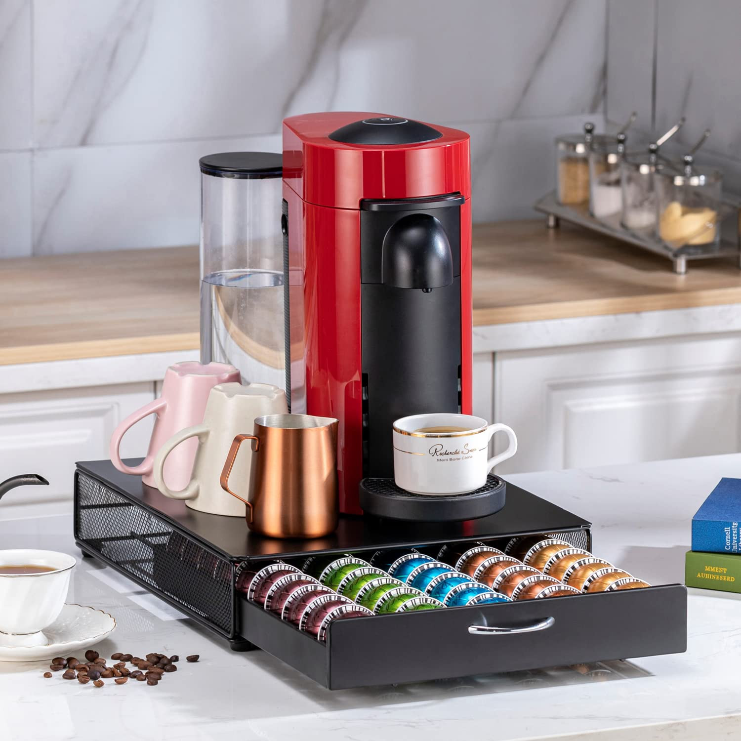 Nespresso Vertuo Coffee Pod Organizer with Modern Design Storage Holder