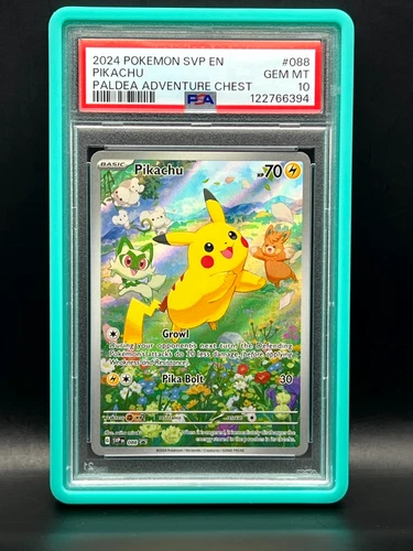 PIKACHU #88 BLACK STAR PROMO-2024 PALDEA ADVENTURE CHEST ENGLISH- PSA 10