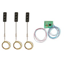 Modèle 3pcs 50mm 3-lumière Métalliques Feux De Signalisation De La