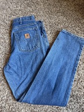 Carhartt Men s Relaxed Fit Straight Leg Denim Jeans 5-Pocket Carpenter Made USA