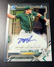 Bowman 2021 Draft Chrome Autograph Rookie Mason Miller Athletics #CDA-MMIL