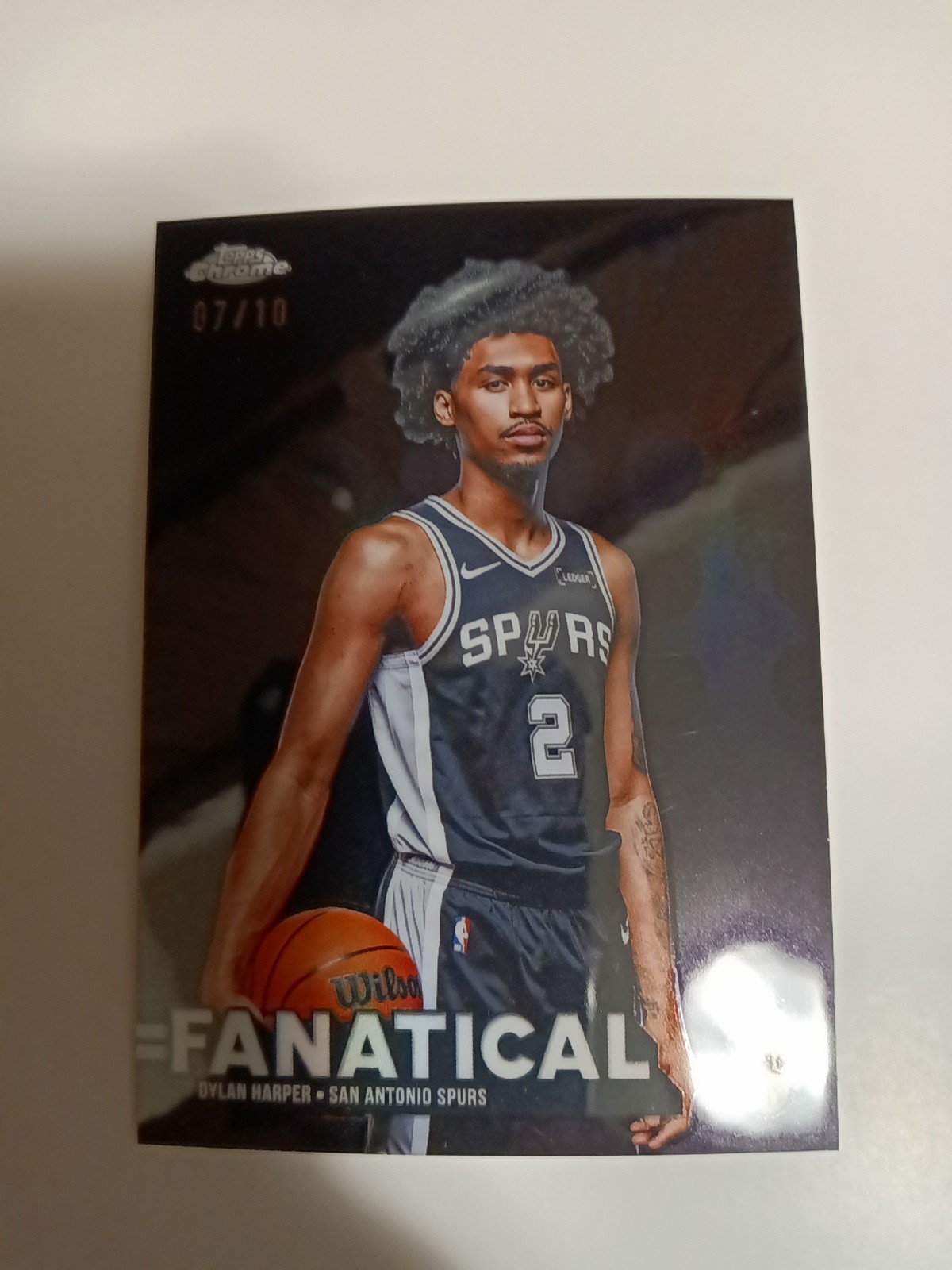 2025-26 Topps Chrome - Fanatical Black Refractor Dylan Harper #FAN-22 (RC) #7/10
