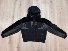 Alo Yoga Women  s Sherpa Utility Gear Cargo Jacket Hooded Black Size Medium