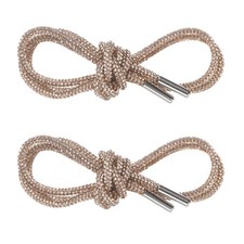 1-Pair Rhinestone Shoelaces 47" Crystal Cords for Sneakers Champagne