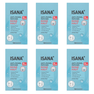 6 x 36St. | ISANA Reine Haut Anti-Pickel Patches