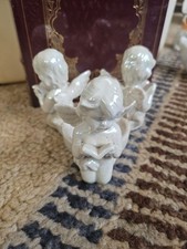 Vintage Praying Cherubs Angel Votive Candle Holder Cherub Angel Very Nice