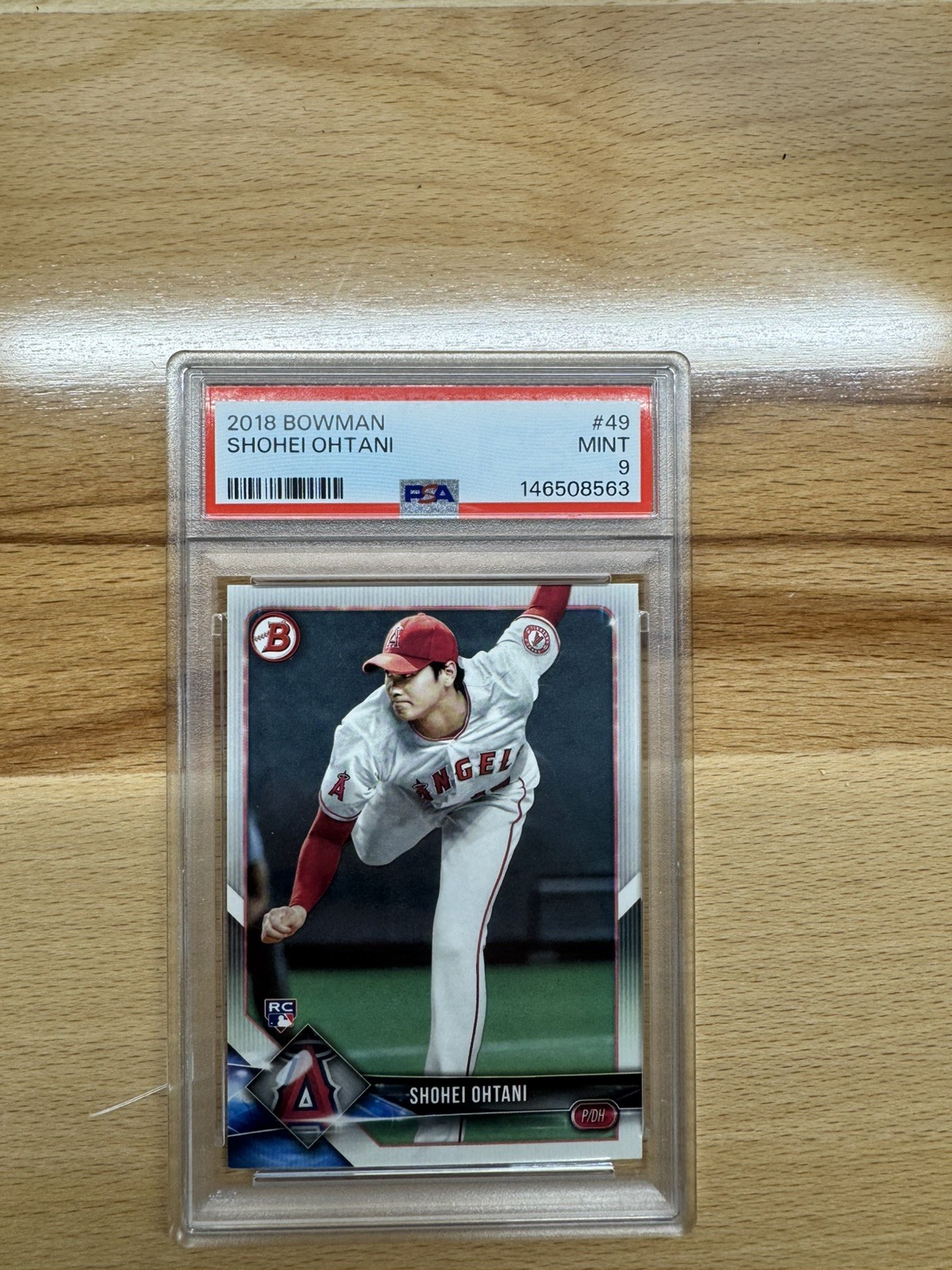 2018 BOWMAN #49 SHOHEI OHTANI ROOKIE RC PSA 9
