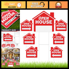 Pinkunn 7 Pack Large Open House Signs for Real Estate, 18x14 Inch Double Sided w