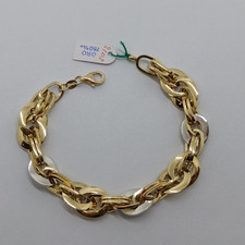 BRACCIALE DA DONNA IN ORO GIALLO E ORO BIANCO 18KT 750 9,2 GRAMMI (2108)
