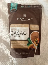 Navitas Organics Unsweetened 100% Cacao Powder Non-GMO Dairy-Free | 24 oz, 02/27