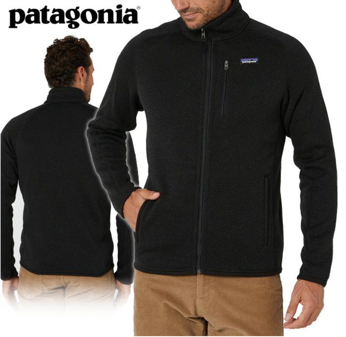 Patagonia Men's Better Sweater Jacket Full Zip Black  STY25528 SIZE XXL (SW300