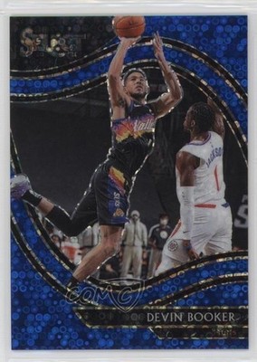 2020-21 Panini Select Courtside Blue Disco Prizm 7/25 Devin Booker #229 hs9