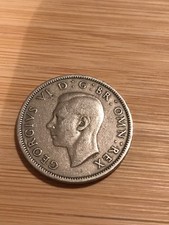 1948 UK 2 Shillings King George VI Coin Rex England English