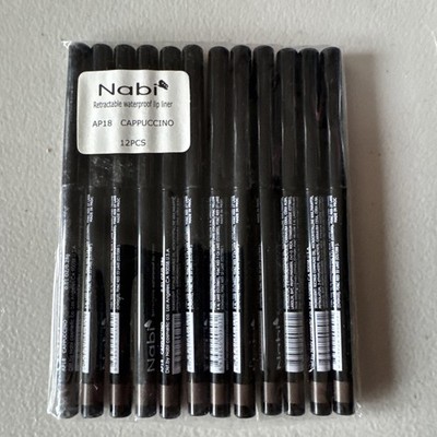12 PCS NABI AP18 CAPPUCCINO Retractable LIP Liner Lipliner Pencil