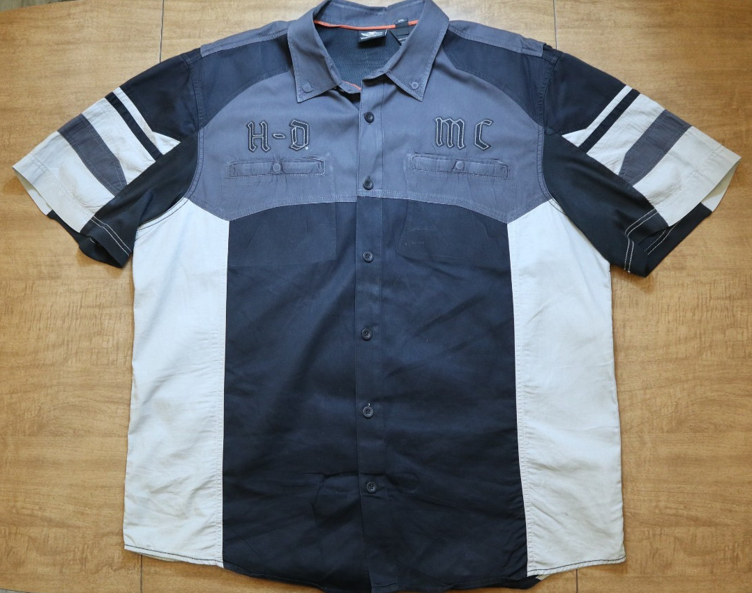 Harley Davidson Performance Vented Button Down Me… - image 1