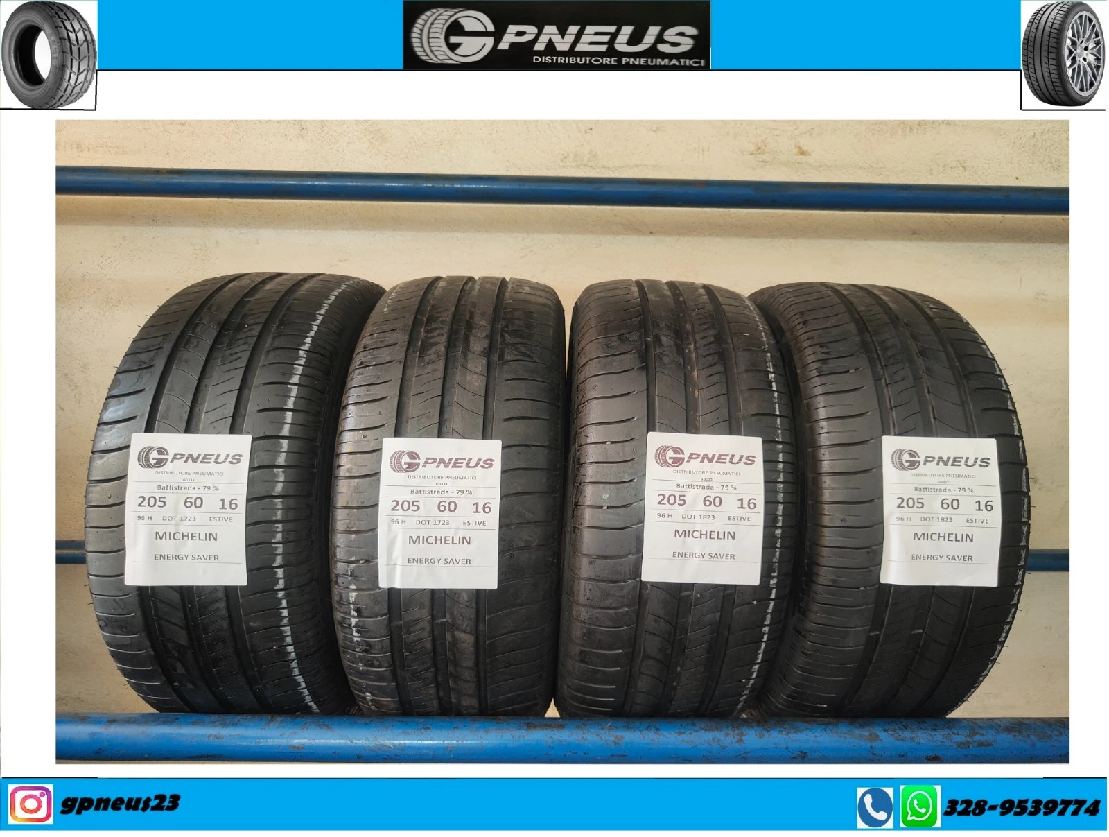 205 60 16  96 H   Michelin   Energy  Saver   2023      PNEUMATICI USATI - 79%