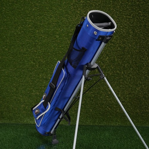 A99 Golf C9 Range Sunday Pencil Carry Bag Royal Blue 2-Way Divider W/ Rainhood - Picture 3 of 16