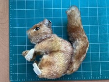 Vintage Steiff "Perri" Squirrel, Mohair, 7" tall, 1960s, no ear button, has nut