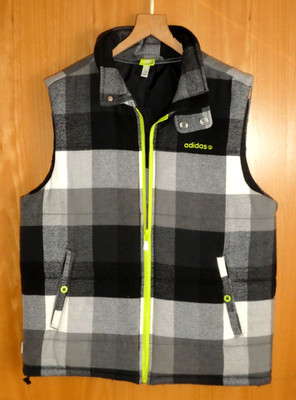 adidas NEO LABEL Weste Herren ärmellose Steppweste Gr.50 Fb. Schwarz -Weiß Top!!