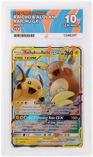 Raichu & Alolan Raichu-GX graded ACE 10 for sale on eBay