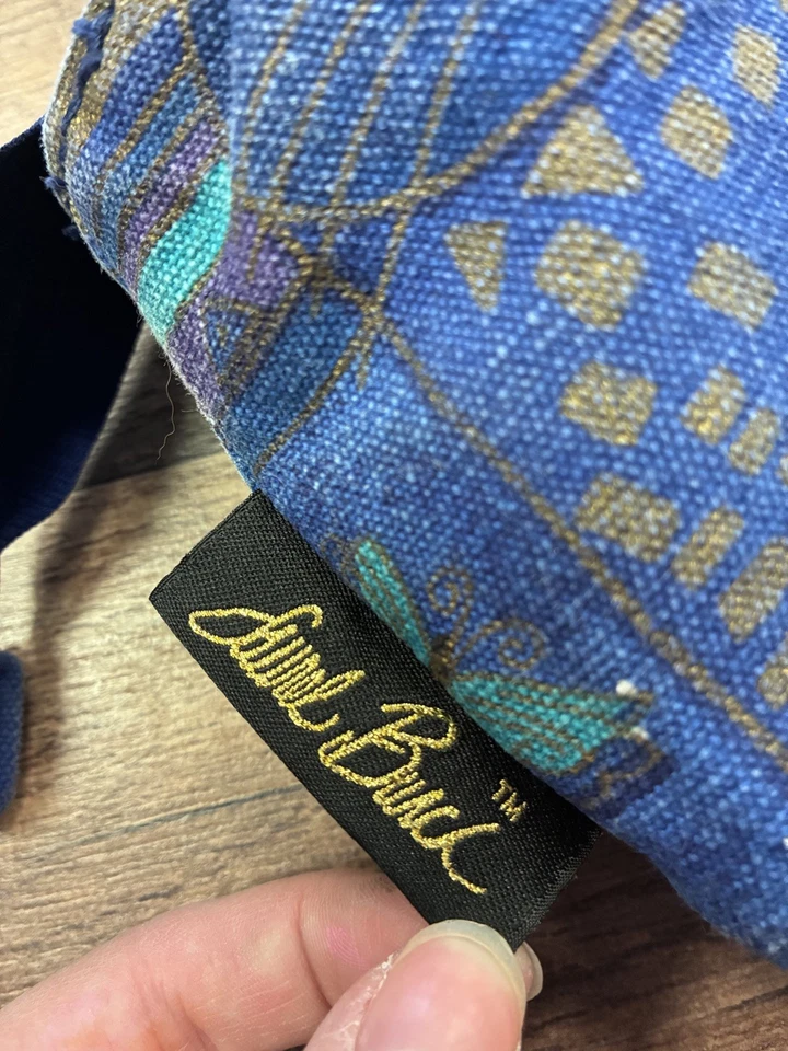 Vintage Laurel Burch Indigo Cats Blue Purse Tote Bag Whimsical Boho Hippie Y2K - Image 3 of 4