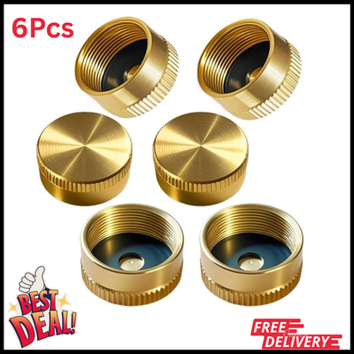 #ad 6Pcs Solid Brass Propane Tank Cap Universal for 1 LB Refillable Propane Cylind $14.54
