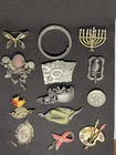 Vintage Costume Golden Brooch JJ ALC Gerry & Unsigned Pin Jewelry Lot
