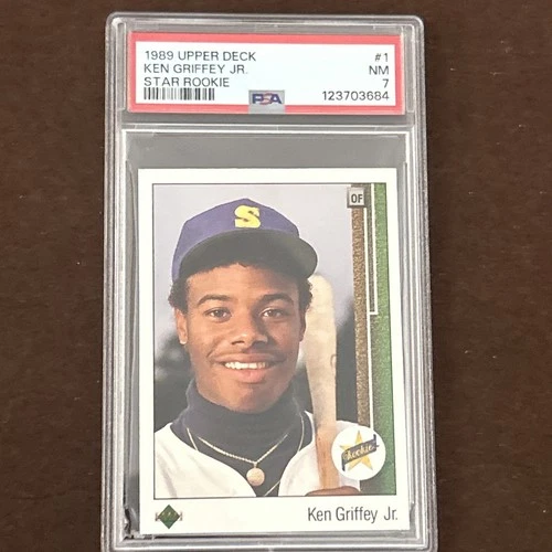 1989 UD STAR RC #1 KEN GRIFFEY JR. ROOKIE RC PSA 7