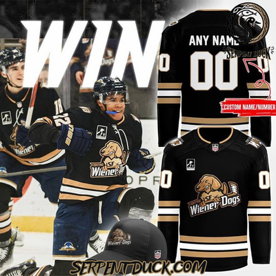 #ad Personalized Sioux Falls Stampede Wiener Dogs Alternate Hockey Shirt Fan Gear $35.99