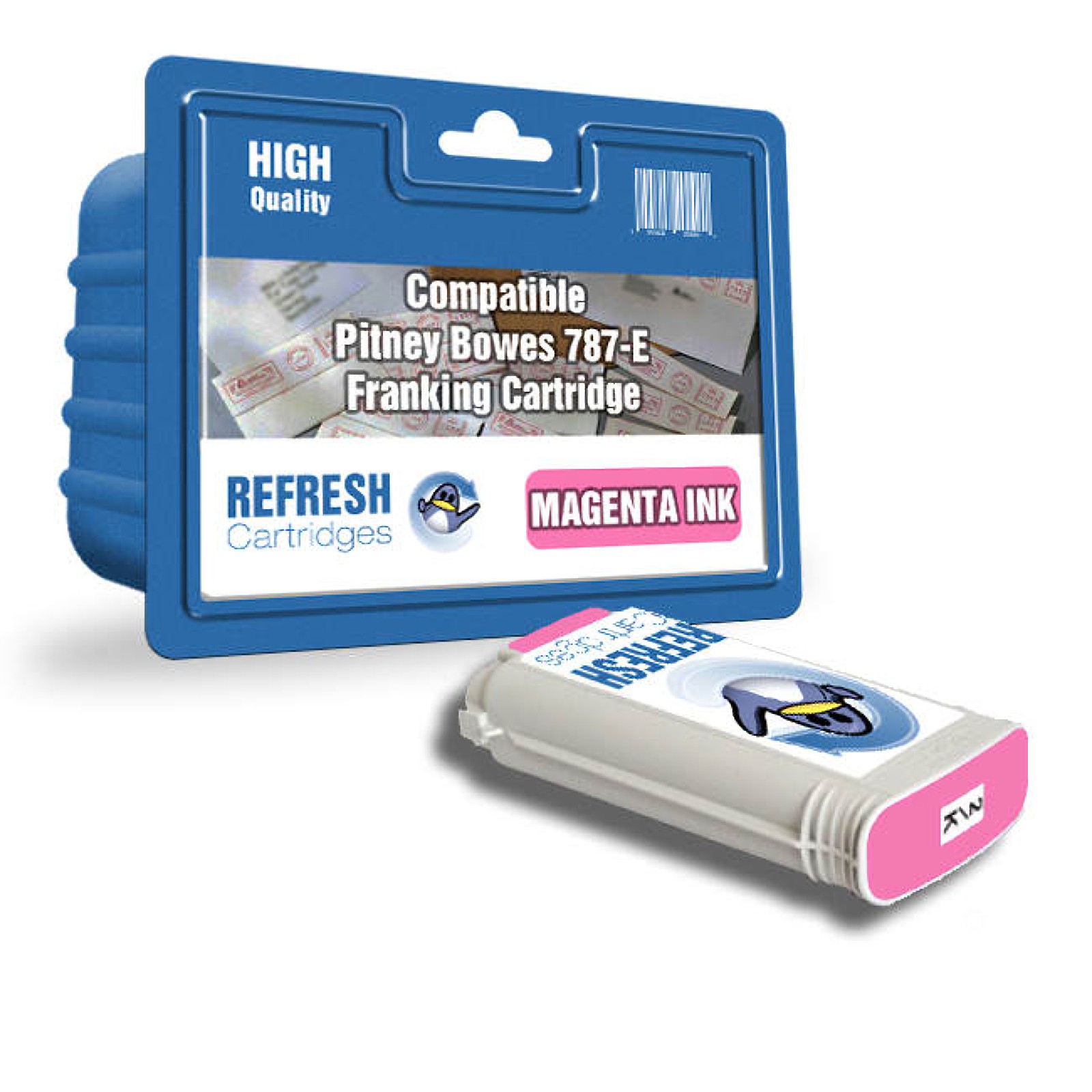 Refresh Cartridges Magenta 787E Ink Compatible With Pitney Bowes Printers