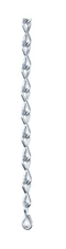 16 x 15-ft Zinc-Plated Single Jack Chain for Hanging Signs, Stained Glass, and