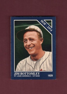 #1 JIM BOTTOMLEY, Cardinals & HOF ~ Conlon color card ~ 1992 Megacards/TSN A