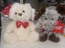 2 Adorable Christmas Stuffed .New