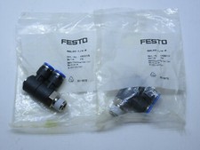 (NEW - Lot 2) FESTO QSLV2-1/4-8 153215 Double Elbow Pneumatic Push-In Fitting 