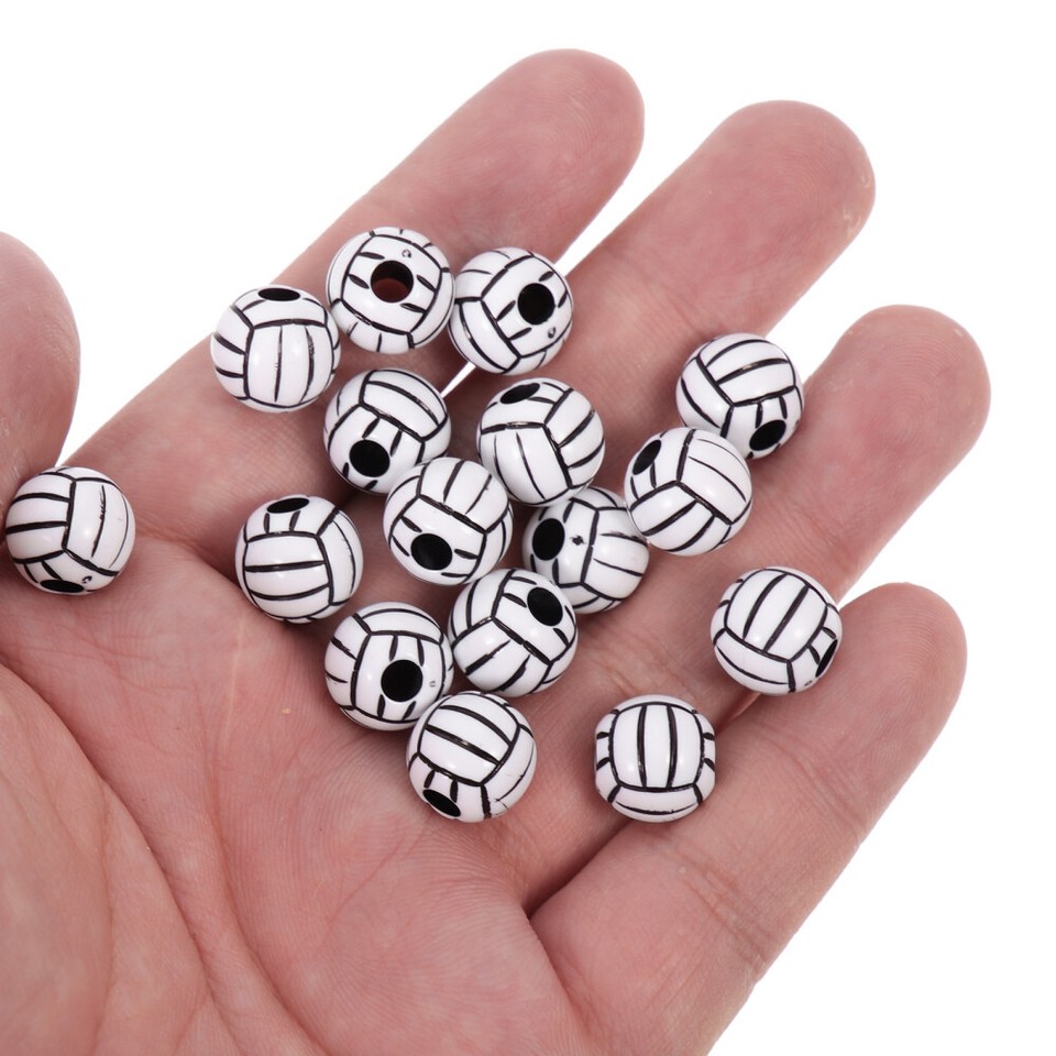 100pcs Necklace DIY Sports Beads Sports Beads For Bracelet DIY eBay