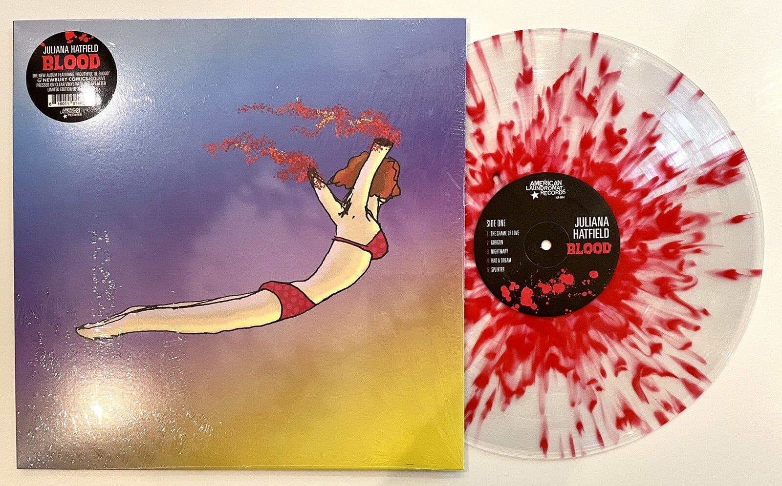 Juliana Hatfield - Blood / Limited 1/250 Newbury Comics Clear Splatter LP Vinyl