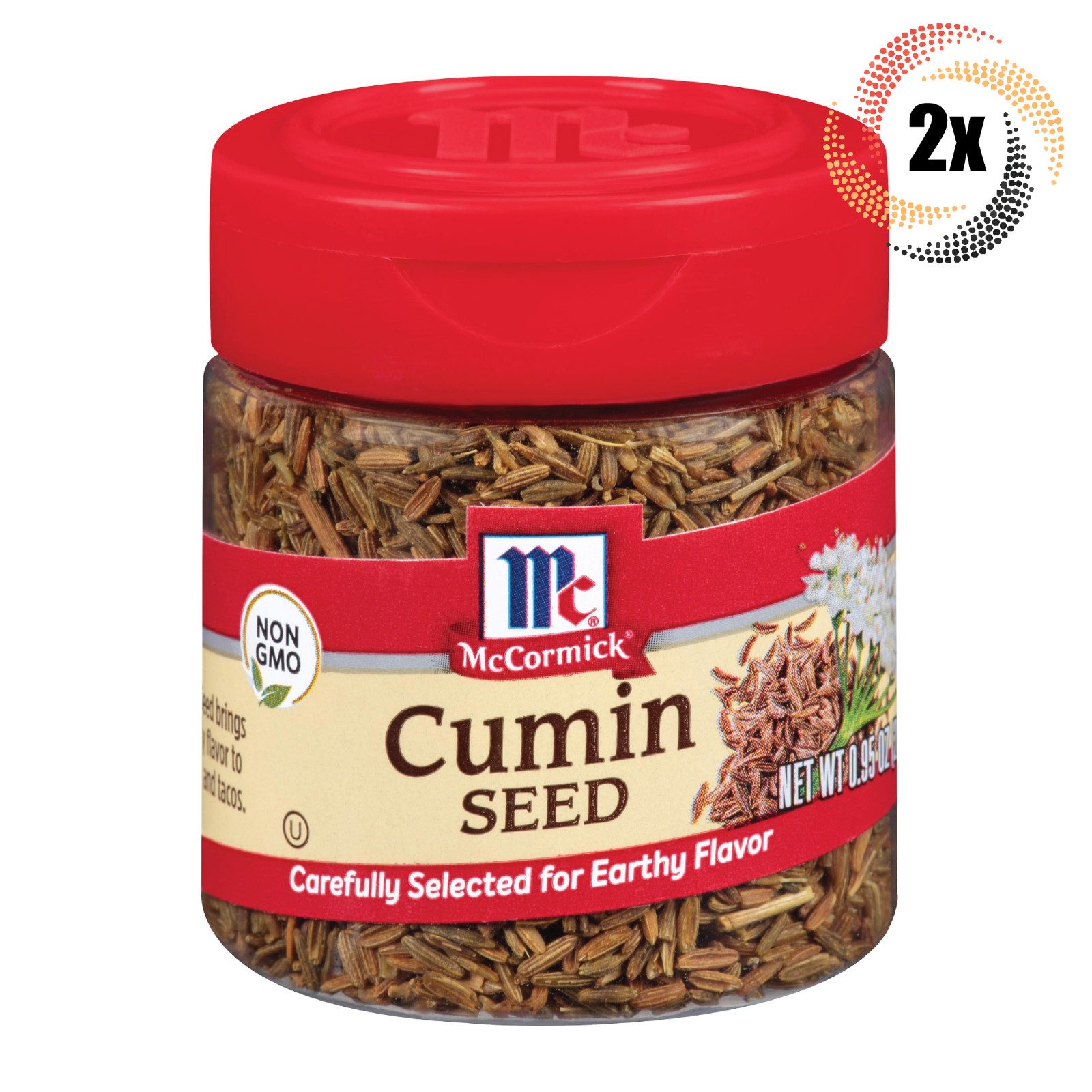 2 шейкера с приправой из семян тмина McCormick 95 унций Для придания землистого вкуса 3390₽