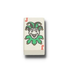 LEGO Einzelteil 1x2 Fliese Spielkarte Joker Aufdruck Set 7782 3069c 3069bpb027
