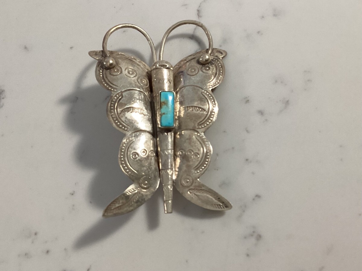 HUGE VINTAGE NATIVE AMERICAN INDIAN NAVAJO STERLING  display picture 1