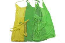 Flirtzy Sheer Mini Dress Halter Top and G-String, Lingerie- Pack of 3 