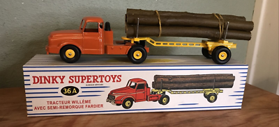 Dinky Toys France 36 A TRACTEUR WILLEME AVEC SEMI REMORQUE FARDIER PAS UNE COPIE - Boutique