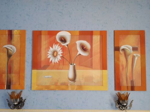 Murals xxl paintings painting living room (40x80cm-2st100x 80cm) flowers-