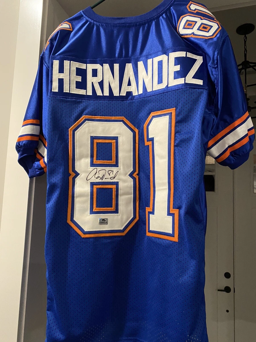 AARON HERNANDEZ Autograph Signed Florida Gators Jersey. Must See! Patriots