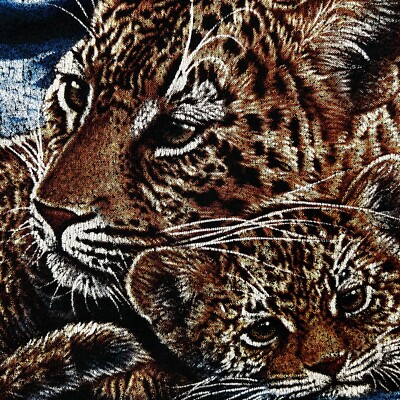 Vintage Cheetah T Shirt Mens XL Black Double Sided Graphic Y2K